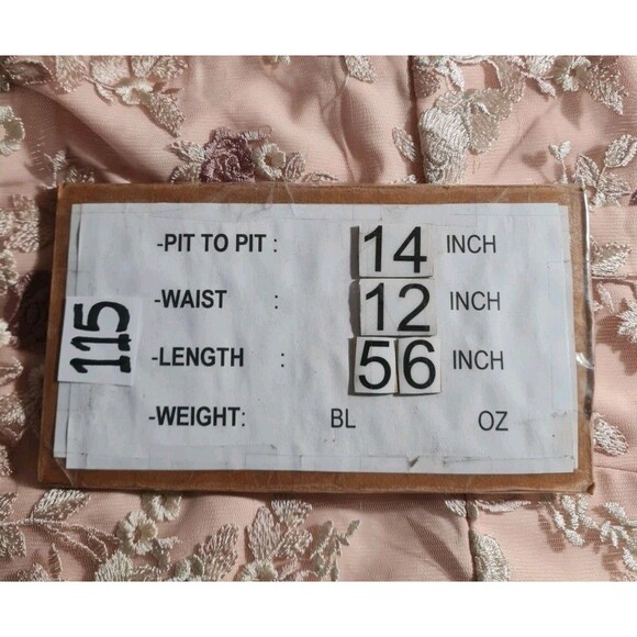 minuet Women Size S Floral Pink Maxi Dress Prom Gown Sweetheart Neck 115A - Picture 6 of 6